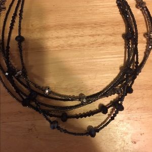 Black beaded necklace
